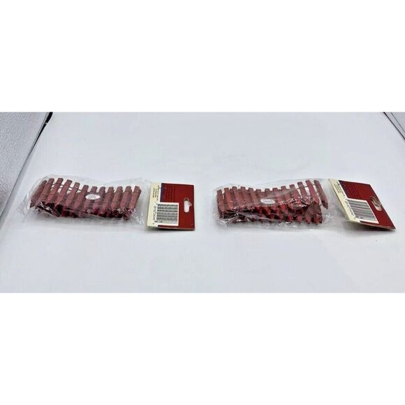 Vtg 90s Lemax Wired Wooden Fence Lot 2 Christmas Village 18 In Holiday Retro - Picture 6 of 11